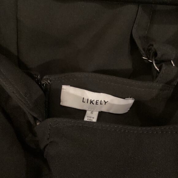 Revolve Likely Tia cutout peplum mermaid black midi bodycon cocktail dress 6 - Picture 8 of 12